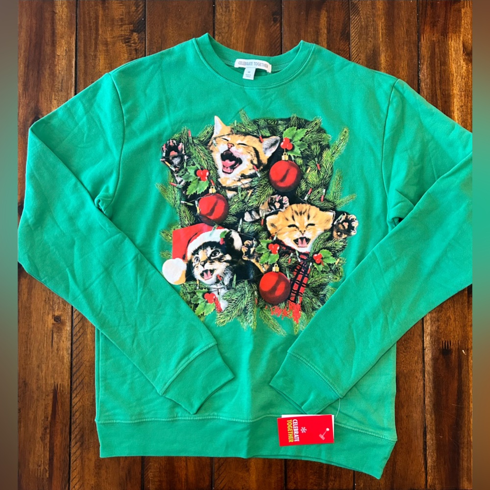 Cat Meow Christmas Sweatshirt